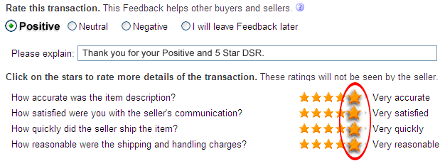 Thank you for your positive and 5 star DSR.